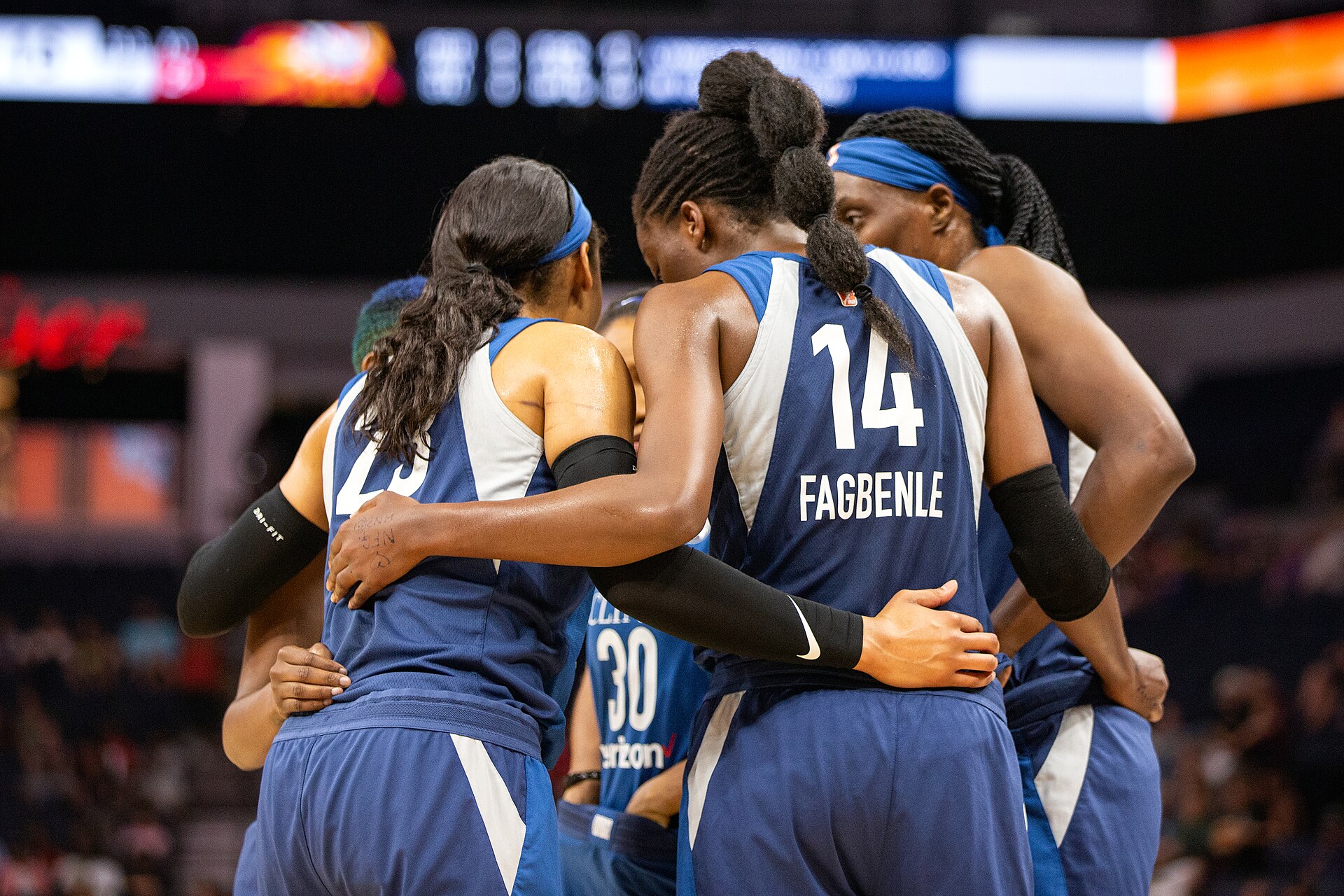 THE WNBA PLAYOFF FIELD IS SET — source visual credited to Lorie Shaull via Wikimedia Commons · CC BY-SA 4.0